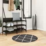 vidaXL Čupavi tepih PAMPLONA visoka vlakna moderni crni-krem Ø 80 cm | shoptok.hr