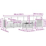  Set vanjskih sofa 7 kom. Bijela i krem Poliester 59 x 59 x 37 cm | shoptok.hr