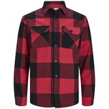 Jack & Jones Srajca 'Edarren' rdeča / črna | Shoptok.si