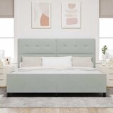  s opruga kutije Svjetlosiva 200 x 200 cm Baršun | shoptok.hr