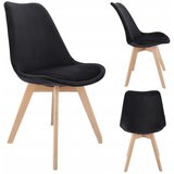 Jumi BARI oblazinjen stol iz črnega žameta, (21888418) | Shoptok.si