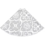  Luksuzna podloga za božićno drvce s čarapom bijela 122 cm | shoptok.hr