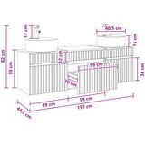  Set ormarića za kupaonicu 3 kom. Bijela 49 x 44,5 x 65 cm | shoptok.hr