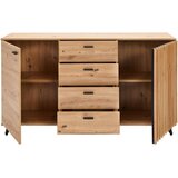 MID.YOU KOMODA, črna, barve hrasta | Shoptok.si