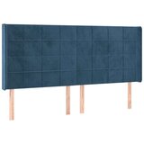  Posteljno vzglavje temno modro 163x16x118/128 cm žamet, (20954523) | Shoptok.si