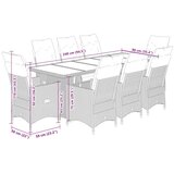  9-dijelni vrtni bistro set od poliratana s jastucima crni | Eponuda.com
