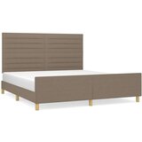  Za krevet s uzglavljem smeđesivi 180 x 200 cm od tkanine | shoptok.hr