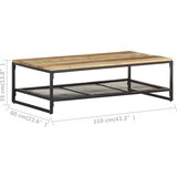  Stolić za kavu 110 x 60 x 35 cm od masivnog obnovljenog drva - 1 masivno obnovljeno drvo | shoptok.hr