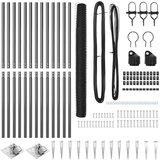 vidaXL Set Ogra Set od 2 Siva Čelik 25 x 1.5 m Sklopivo Vanjska Ogra | shoptok.hr