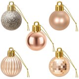  Set božićnih kuglica 150 kom. Ružičasto zlatni 3 cm Polistiren - ružičasto zlatna | shoptok.hr