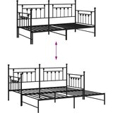  Krevet na kat Crna 100 x 190 cm Čelik | shoptok.hr