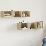  The Living Store Stenska omarica 2 kosa sonoma hrast 75x18x16,5 cm inž. les - Stenska Omarica, (21554565) Cene