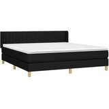  S oprugama i madracem crni 160x200 cm od tkanine | shoptok.hr