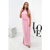 Kesi Viscose dress with pockets light pink Cijene