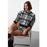Trendyol Black Geometric Patterned Skirted Knitwear Top-Bottom Set | Shoptok.si