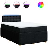  Krevet s oprugama i madracem crni 120 x 200cm od tkanine | shoptok.hr