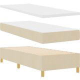  Box Spring Postelja z Blazino Krem 80x200 cm Tkanina, (22051805) | Shoptok.si