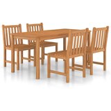  5-dijelni vrtni blagovaonski set od masivne tikovine | shoptok.hr