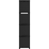Police za izlaganje s 12 kocki od tkanine 103x30x141 cm crne | shoptok.hr