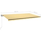 Tenda na automatsko uvlačenje 600x350 cm žuto-bijela | shoptok.hr