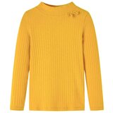  Dječja majica dugih rukava rebrasto pletena tamna oker 140 | shoptok.hr