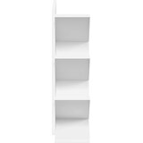  Drvena polica za knjige 4 etaže 30 x 18 x 60 cm Bijela | shoptok.hr