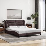  The Living Store Posteljni okvir brez vzmetnice temno rjav 160x200 cm blago - Posteljni Okvir, (21498005) | Shoptok.si