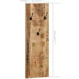  Zidne vješalice za kapute od masivnog drva manga 2 kom 36 x 110 x 3 cm | shoptok.hr