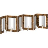  Vrata za pse s postoljem 6 pcs Dimljeni hrast 60 x 80 cm | Eponuda.com