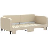  Dnevni krevet na razvlačenje krem 90 x 200 cm od tkanine | shoptok.hr