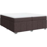  Krevet s oprugama i madracem tamnosmeđi 200x200 cm od tkanine | shoptok.hr