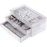 INF Škatla za nakit 24x15x11 cm akrilno siva, (21274982) | Shoptok.si