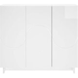  Komoda Bijela visokog sjaja 85,5 x 31 x 75 cm Konstruirano drvo Slike
