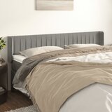  Uzglavlje s ušima svjetlosivo 203x16x78/88 cm baršunasto | shoptok.hr