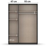 Rauch Möbel OMARA S KLASIČNIMI VRATI, siva | Shoptok.si
