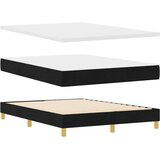 Box spring krevet Bijela i crna 140 x 190 cm tkanina | shoptok.hr