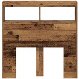 Ormarić Omarica za vzglavje postelje LED starinski les 100x17x102 cm | Shoptok.si