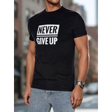 DStreet T-shirt męski z nadrukiem czarna | Shoptok.si