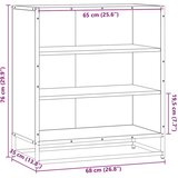 vidaXL Komoda crna 68x35x76 cm konstruirano drvo i metal | shoptok.hr