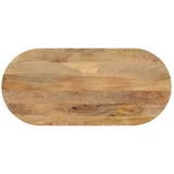 vidaXL Mizna plošča 90x40x2,5 cm ovalna trden mangov les