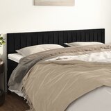 vidaXL Posteljno vzglavje 2 kosa črno 100x5x78/88 cm žamet Cene