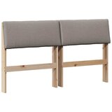  Tapecirani uzglavlje Sivo-smeđa 135 cm Čvrsto borovo drvo | shoptok.hr