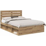  Krevetna konstrukcija Umjetnička hrastovina 140 x 190 cm | shoptok.hr