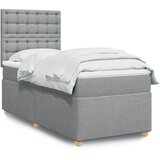  Box spring krevet s madracem svjetlosivi 90x190 cm od tkanine | shoptok.hr