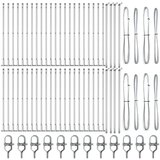  Ogrodni stebri Set 52 Pocinkano jeklo 3.2 x 3.2 x 50 cm Trdni | Shoptok.si