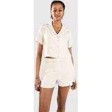 Silky Jacquard Button Down Srajca whitecap floral jacquard