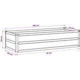  Povišeni vrtni krevet Crna 100 x 40 x 24 cm | shoptok.hr