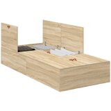 vidaXL Posteljni okvir Hrast Sonoma Inženirski les, (22081826) | Shoptok.si