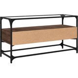 TV ormarić sa staklenom površinom boja hrasta 98x35x51 cm drvo | Eponuda.ba