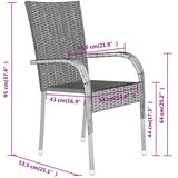  3-dijelni vrtni blagovaonski set crni | shoptok.hr